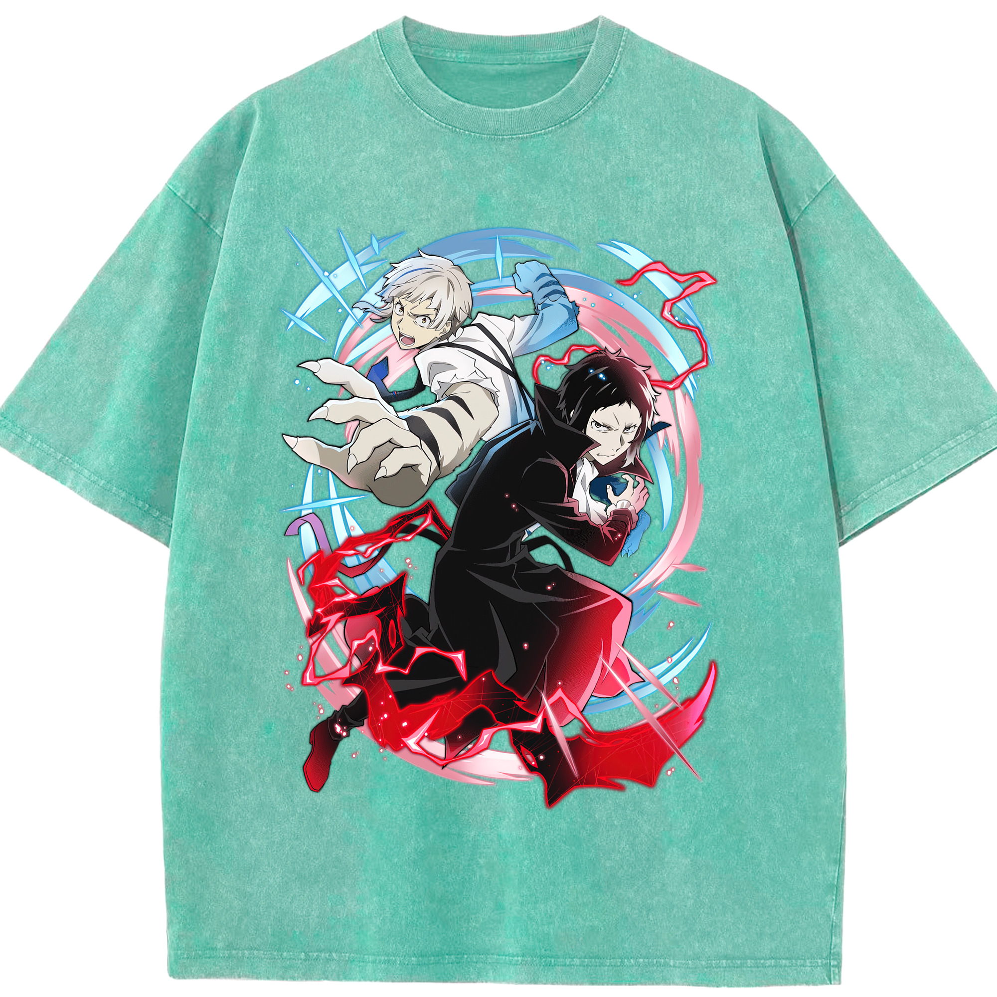 （画像用） 文豪ストレイドッグス Bungo Stray Dogs 綿100% ヴィンテージ風 半袖Tシャツ（フロントプリント）